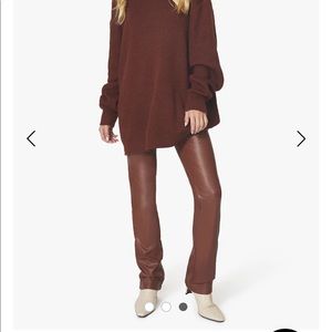 WeWoreWhat Embossed Croc Vegan Leather Ankle Flare Pant